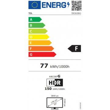 TCL Smart Τηλεόραση 55" 4K UHD QLED 55C61B HDR (2023)